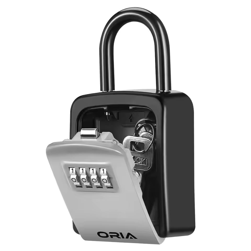 ORIA™ Outdoor Key Safe Box – Wall Mounted Combination Lock Storage