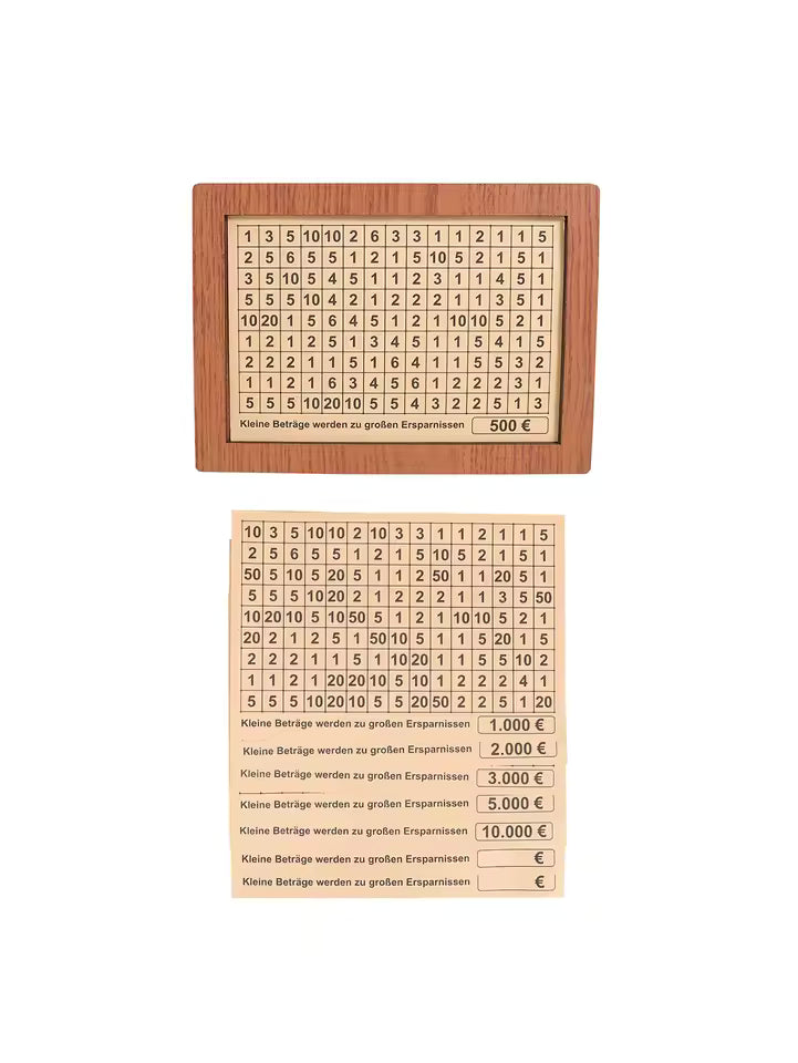 Saving Box with Dollar and Euro Sticker Patterns