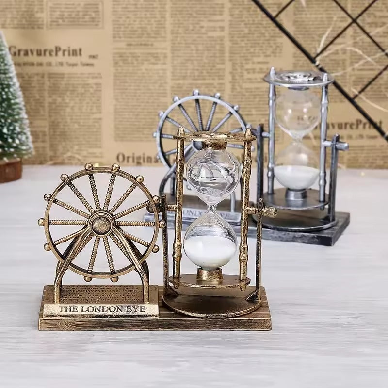 Vintage Ferris Wheel Hourglass – Decorative Sand Timer Ornament