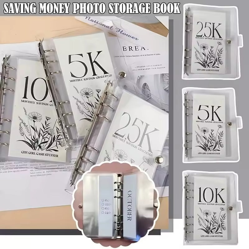12-Month Money Saving Challenge Binder with Cash Envelopes 2.5K 5K 10K Goal