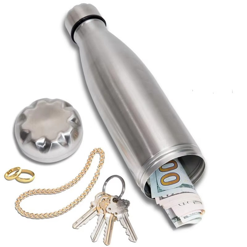 StealthSip™ Hidden Water Bottle Safe – Stainless Steel Tumbler with Secret Storage