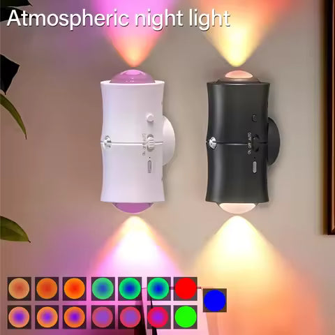 GlowSense™ Magnetic Motion Sensor LED Light – Rechargeable RGB Wall Lamp