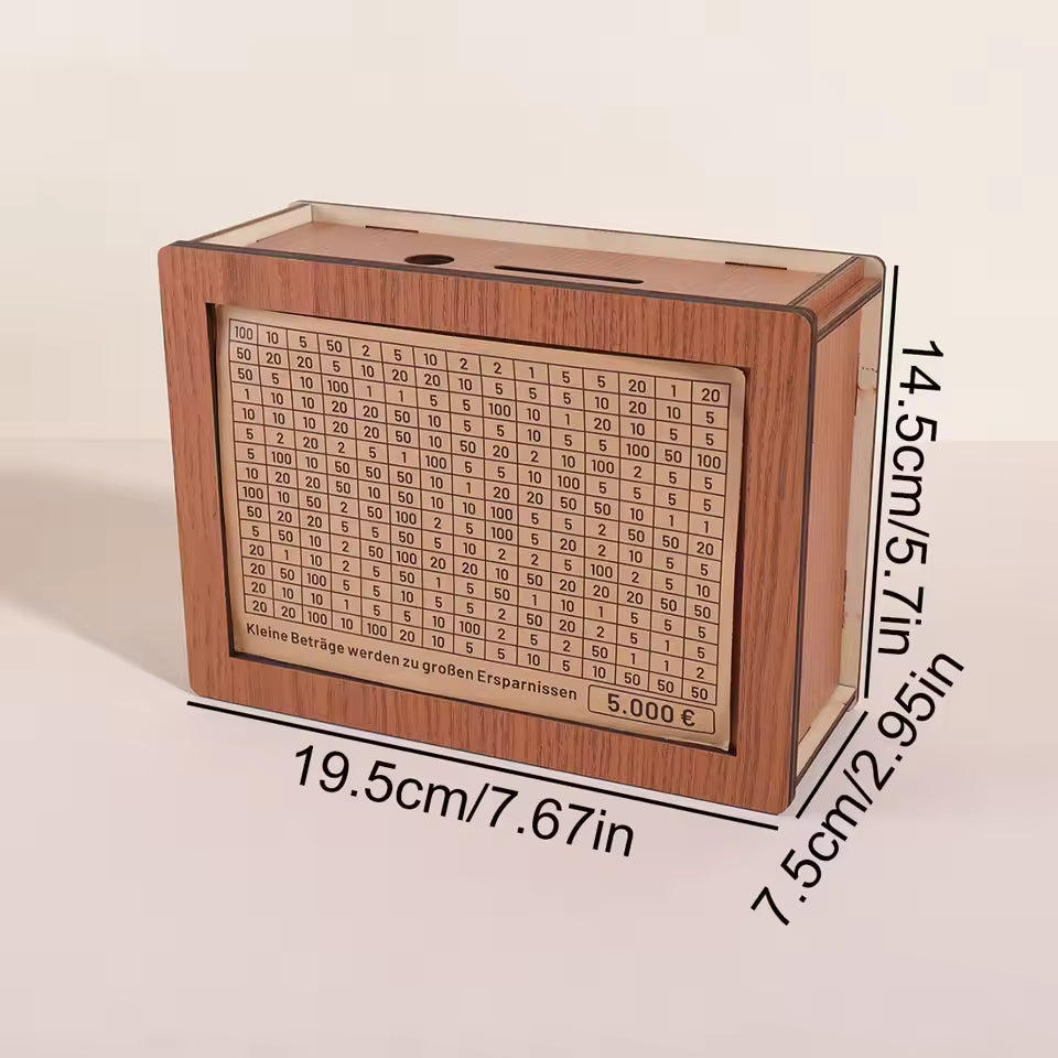 Saving Box with Dollar and Euro Sticker Patterns