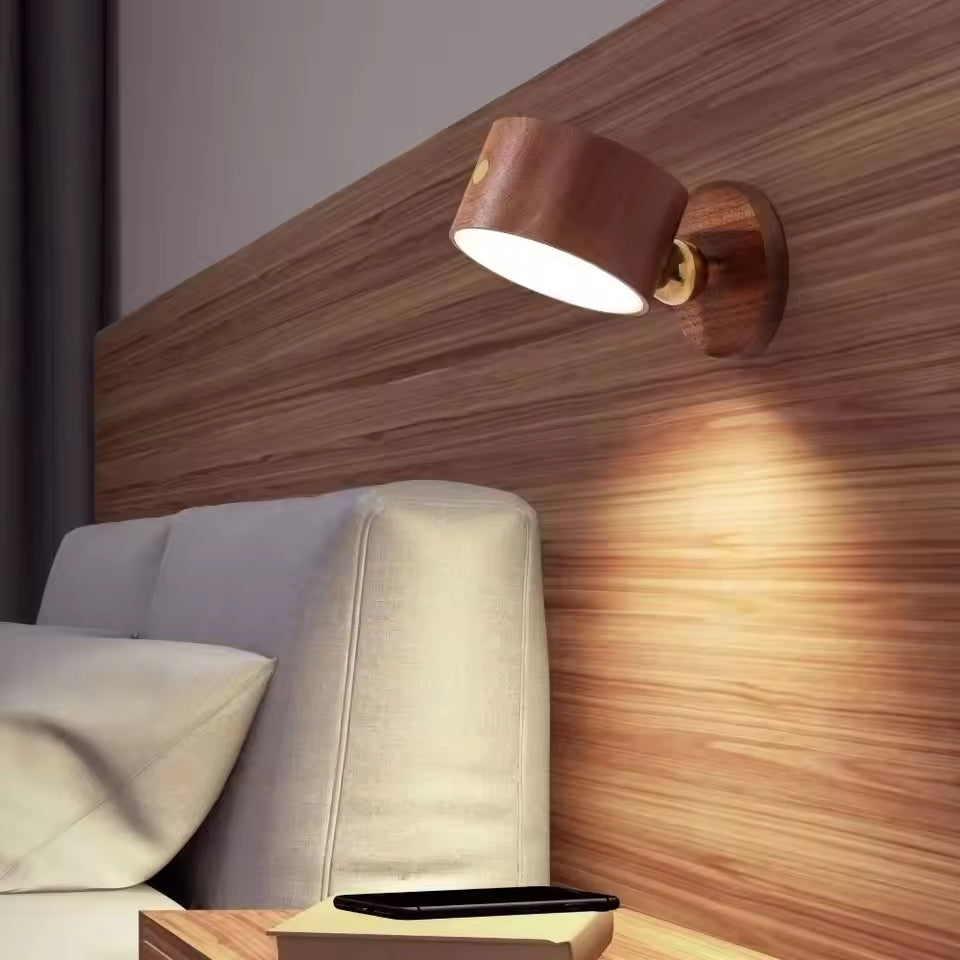 Infinity™ Rotating Wooden LED Wall Lamp