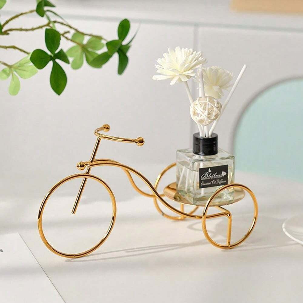Decorative Bicycle Display Holder | Iron Tricycle Ornament for Home & Table Decor