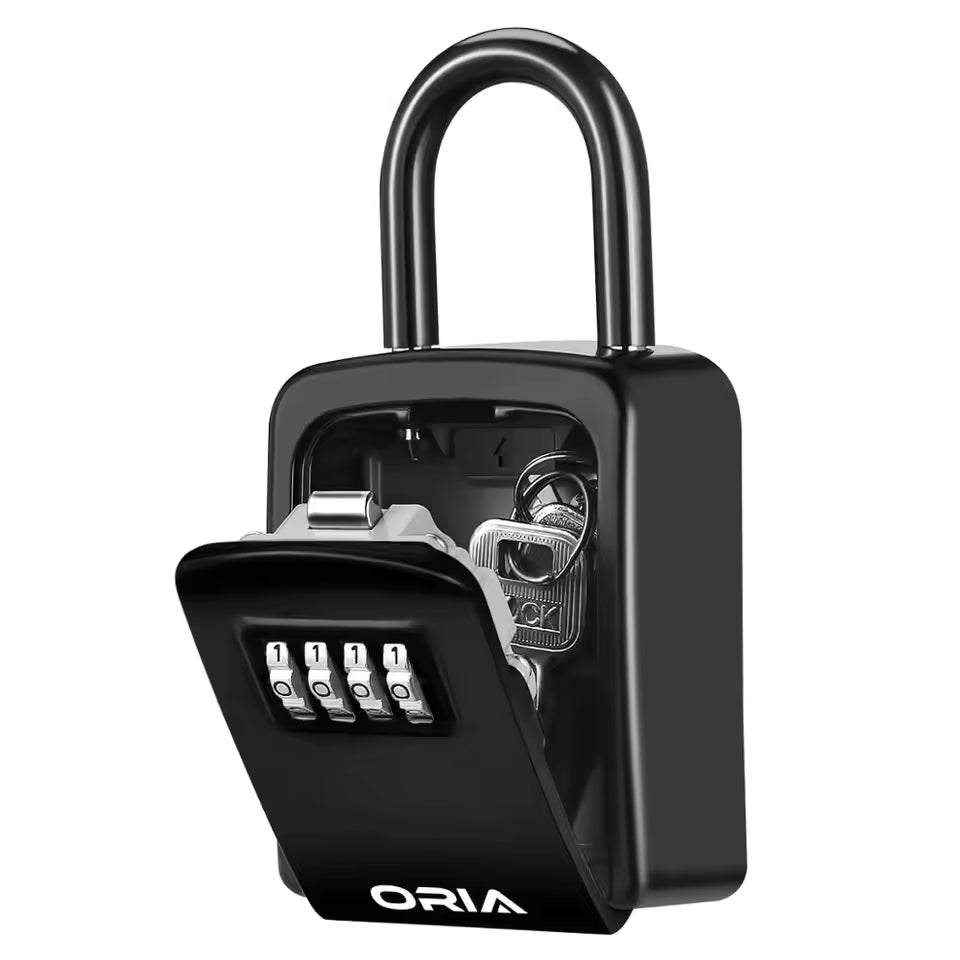 ORIA™ Outdoor Key Safe Box – Wall Mounted Combination Lock Storage