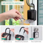 ORIA™ Outdoor Key Safe Box – Wall Mounted Combination Lock Storage