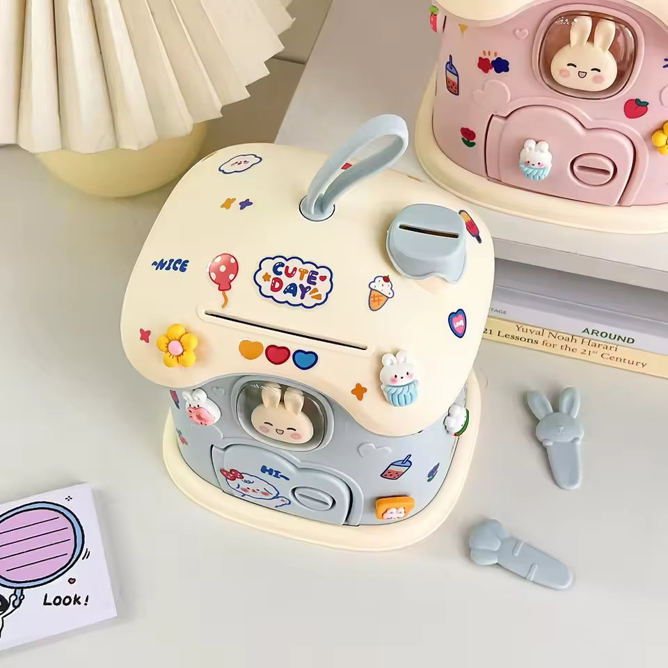 MushroomHome™ Kids Piggy Bank – Cute House Savings Coin Box
