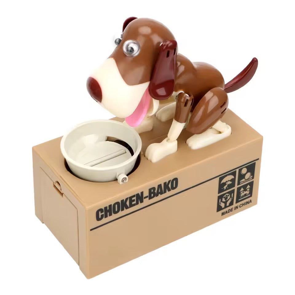 Automated Coin Eating Dog Piggy Bank Electronic Money Saving Box Kids Gift