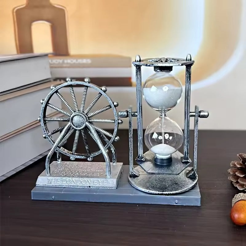 Vintage Ferris Wheel Hourglass – Decorative Sand Timer Ornament
