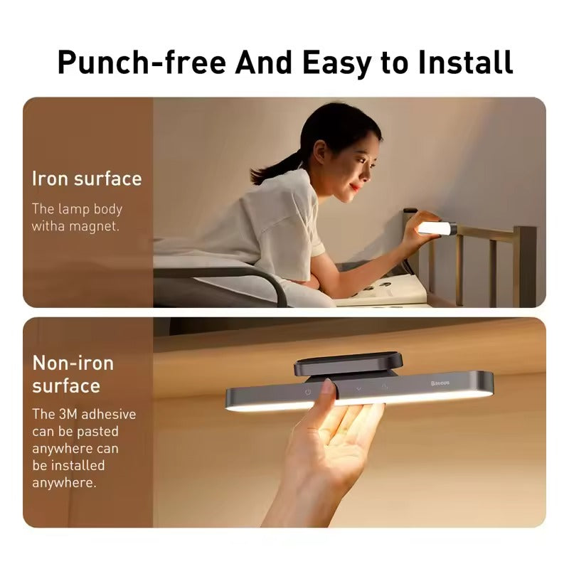 Baseus Magnetic Desk Lamp Rechargeable LED Light Stepless Dimming Eye Care