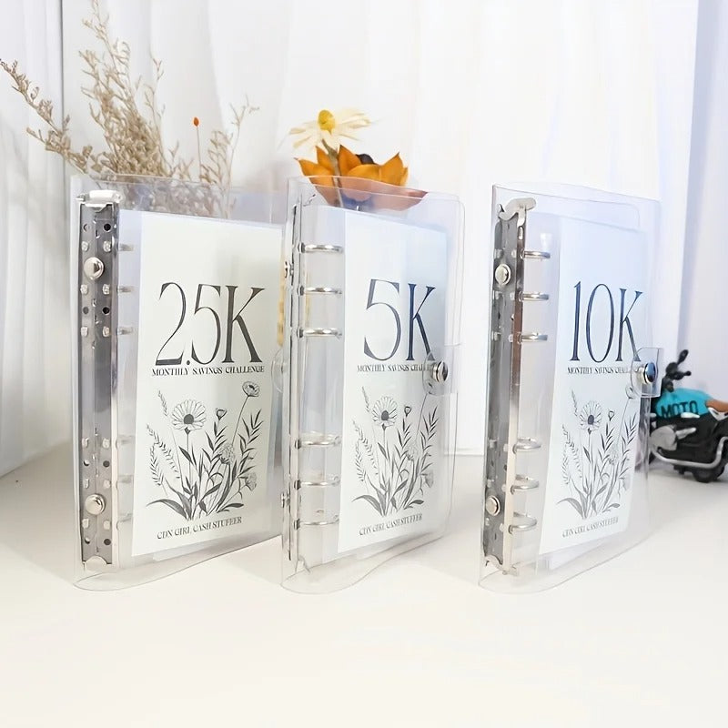 12-Month Money Saving Challenge Binder with Cash Envelopes 2.5K 5K 10K Goal