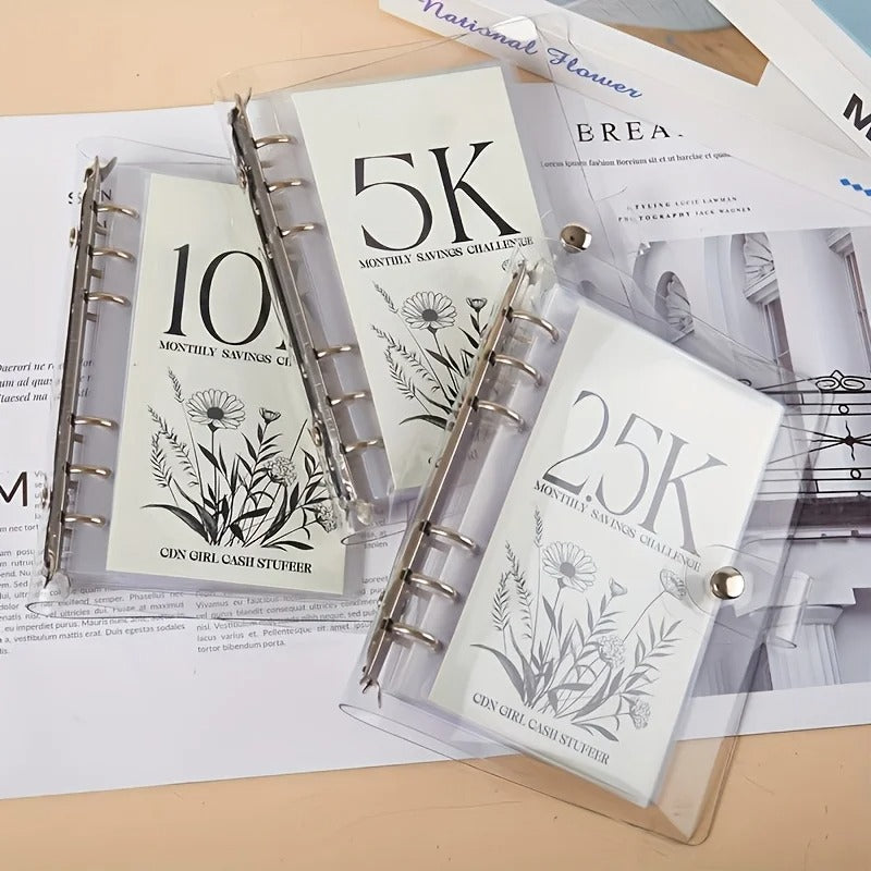 12-Month Money Saving Challenge Binder with Cash Envelopes 2.5K 5K 10K Goal