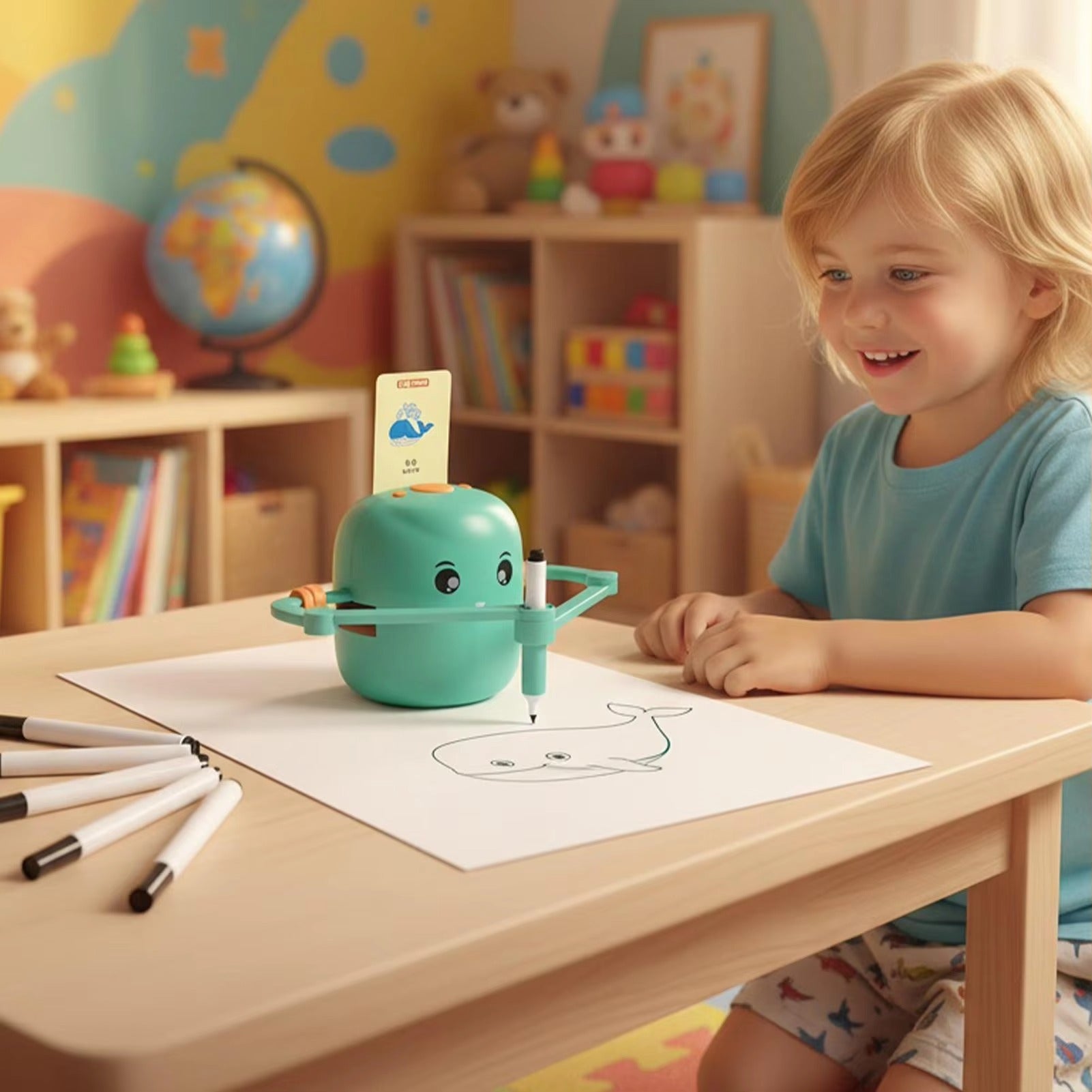 Drawing Robot Marker Set – Auto Sketching Art Toy for Kids
