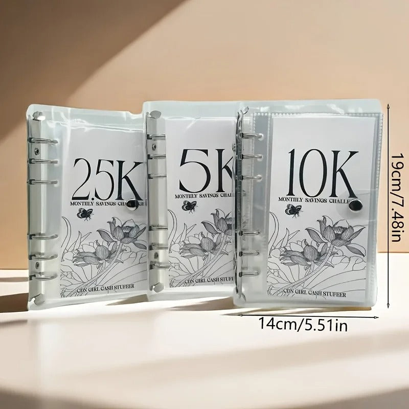 12-Month Money Saving Challenge Binder with Cash Envelopes 2.5K 5K 10K Goal