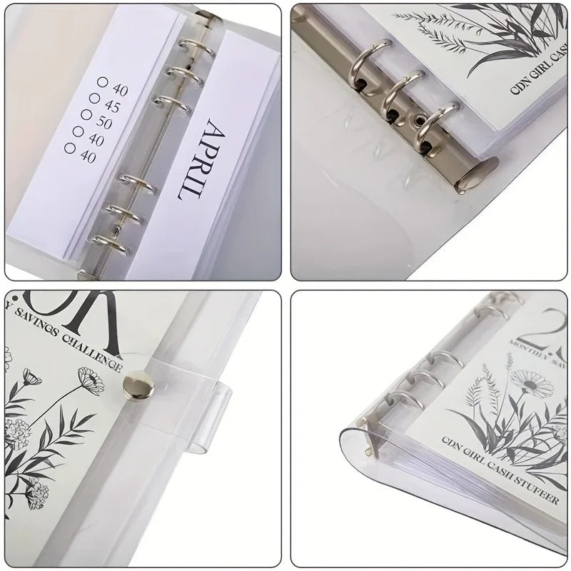 12-Month Money Saving Challenge Binder with Cash Envelopes 2.5K 5K 10K Goal