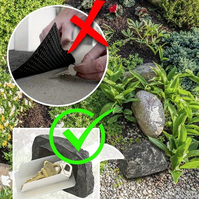 RockSafe™ Outdoor Key Hider – Hidden Garden Stone Key Box