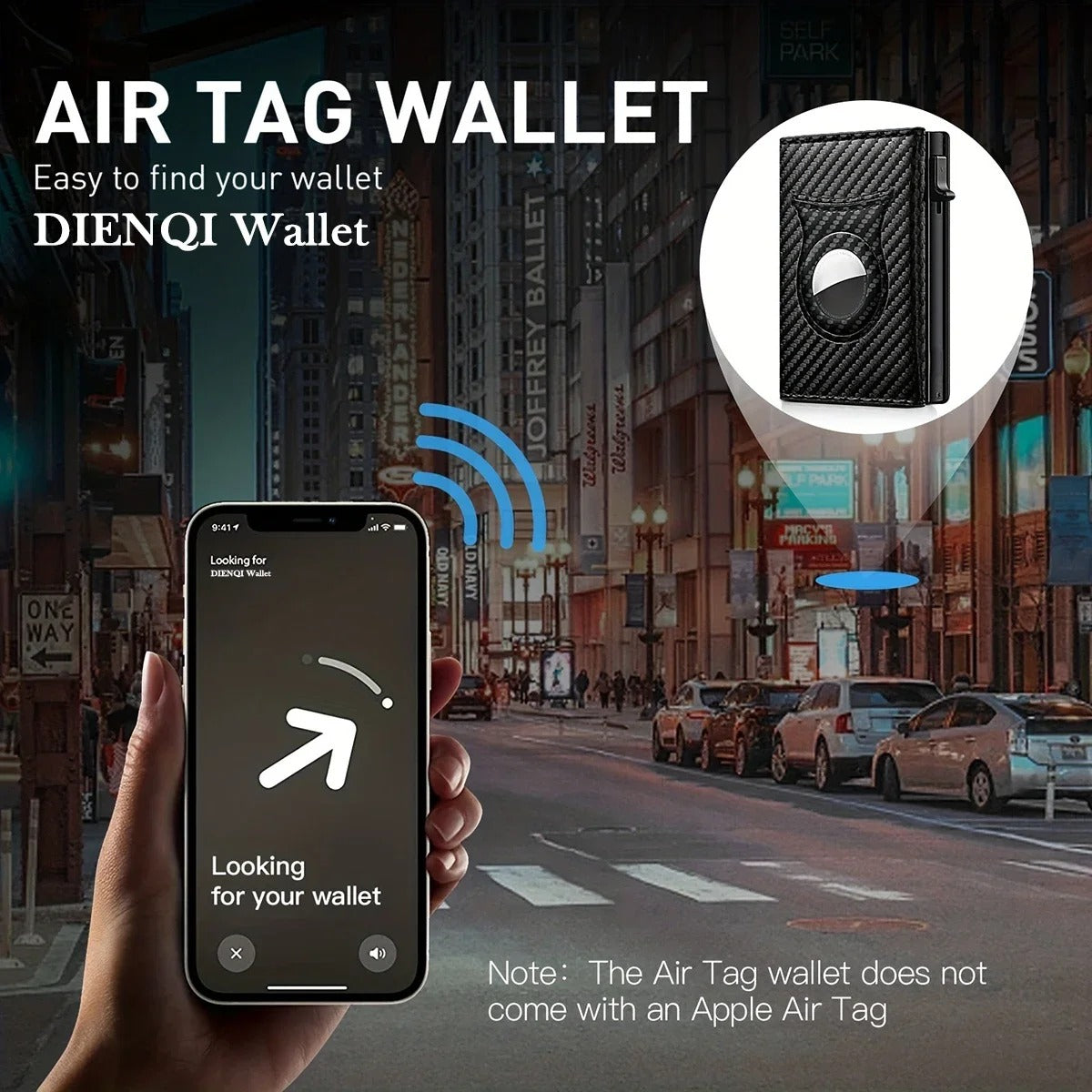 Credit Card Holder with AirTag Holder