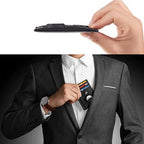 Slim Minimalist Leather Wallet with AirTag Holder