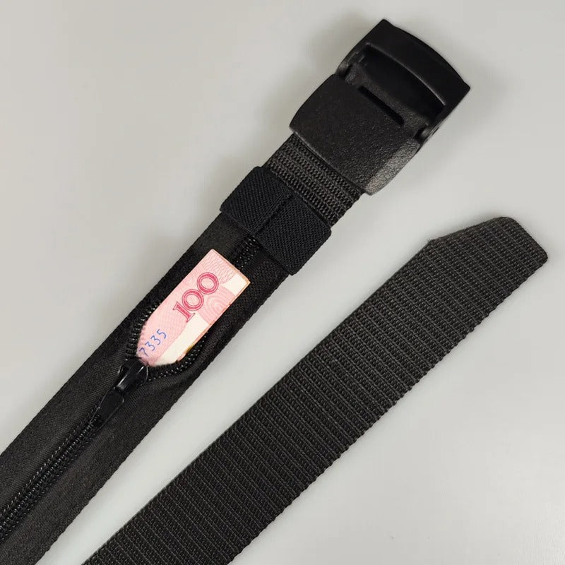 Belt with Hidden Money Pocket